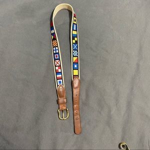 Vintage Zeppelin Leather and Nylon Flag Belt